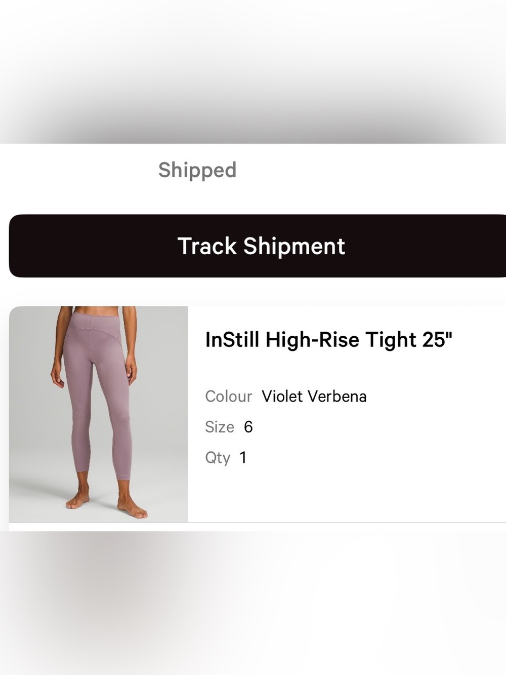 Lululemon Violet Instill High Rise Tight 25”